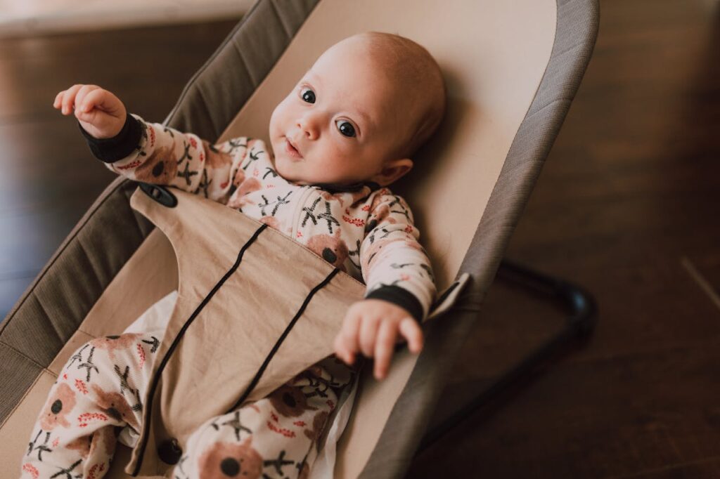 A Baby on a Baby Chair